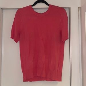 Zara Pink Short Sleeve Sweater. Size Large.